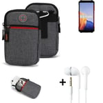 Belt bag + headphones for Ulefone Armor X9 Phone case