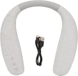 Haut-Parleur Bluetooth Avec Tour De Cou, Son Stéréo Sans Fil, Haut-Parleur Portable, Mains Libres, Appels Clairs Pour La Maison, Les Sports De Plein Air, Les Voyages(Gris)