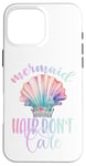 iPhone 16 Pro Max Black Mermaid Hair Dont Care,Rainbow Mermaid Hair Don't Care Case