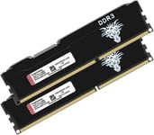 Ram DDR3 16go (2x8go) 1866MHz PC3-14900 Udimm CL13 Non-ECC Unbuffered 1.5V 2Rx8 Double Rang 240 Pin Mémoire Ram Barette Kit pour Ordinateur de Bureau (Noir)