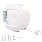 12M Retractable Washing Line Automatic Clothes Reel Indoor Outdoor Wall Mounted