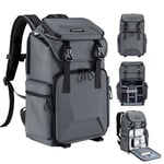 K&F Concept Sac pour appareil photo pour photographes, sac de voyage pour trépied, accessoire d'objectif avec compartiment pour ordinateur portable et housse de pluie pour appareils reflex numériques