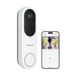 Reolink 4MP Battery Doorbell Camera Wireless (White), 2K Video Doorbell Wirelss, 1:1 Head-to-Foot View, People/Vehicle/Package Recognition, 2.4/5GHz Wi-Fi, Video Call, Local Storage, No Monthly Fee