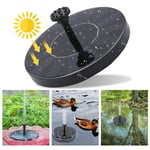 Vingo - Fontaine Solaire Extérieure Flottante 1.5W Pompe Bassin Solaire et 7 Buses pour Exterieur - Noir