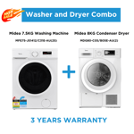 Exquisite Life Washer & Dryer Combo - 7.5 KG Washer Plus 8KG Condenser Dryer - Combos - MFE75-JS1412/C31E-AU(25)+MDG80-C05/B05E-AU(2)