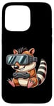 Coque pour iPhone 15 Pro Max Animal de joueur mignon avec des lunettes VR Cartoon