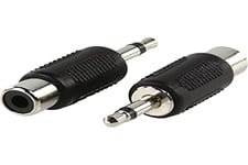 Valueline AC-001 Adaptateur Jack 3,5 mm mâle Mono vers RCA Femelle Noir