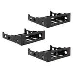 3X 3.5 to 5.25 Hard Drive Drive Bay Front Bay Bracket Adapter,Mount 3.54688