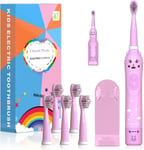 Kids Sonic Electric Toothbrush Rechargeable Smart Toothbrush for Children T...