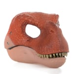 Dinosaur Mask Huvudbonader, Jurassic World Dinosaur Leksaker med öppning rörlig käke, velociraptor Mask & tyrannosaurus Rex Mask Bundle Brown