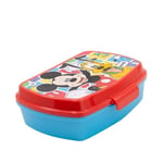 My sweety pop - Boîte à goûter - Lunch box - Pour enfant - Crèche - Maternelle - Ecole - Vacances - Repas - 17 cm - Idée Cadeau - Mickey Mouse - Bleu/Rouge - pour fille