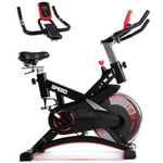 ISE Velo d appartement, Ergonomie Cardio-Training, Exercise Bike, Velo Appartement Fitness, Multifonction Ecran/Impulsion, Selle&Guidon Hauteur Réglable, Vélo d'Appartement&Vélo Appartement, Intérieur