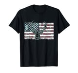 American Flag Camouflage Outdoor Antlers Deer T-Shirt