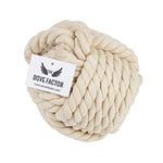 Nautical Rope Knot Weighted Fabric Door Stop (Egg Shell/Off White/Tan)