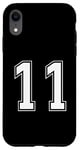 Coque pour iPhone XR Numéro 11 Équipe Junior College Sports Uniforme numéroté