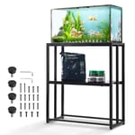 VEVOR Support d'Aquarium Meuble pour Aquarium Charge 76 kg 63x33x76 cm en Acier