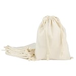 LEVIATAN Cottonbag Sac en Coton 10 Pièces | 25 x 30 cm | Sac en Tissu avec Cordon de Serrage | Sac à Lunch Sac Cosmétique | Sac à Bijoux | Sac à Fermeture éclair | Oeko-Tex 100 Standard Certifié