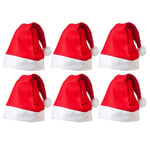 (Set of 6) Santa Hats Home Office Christmas Costume Party Gift Hat Assorted Size