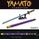 1016 kpl Anime One Piece Roronoa Zoro Yamato malli Rakennuspalikat Tiilisarja 98cm Katana Puukkofiguurisarja Lasten lelut Lahja