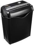 Amazon Basics 5-6 Sheet Cross Cut Paper and Credit Card Shredder with 14.3L Bin for Business & Home Office Use with Reverse Function, Black