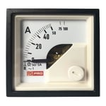 Rs Pro - Ampèremètre analogique de panneau v c.a. Echelle 10 (Input) a, 100 (Scle) a, 50/5 (ct) a, 48mm x 48mm ( Prix pour 1 )