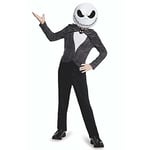 Disney - L'Étrange Noel de Monsieur Jack - Licence Officiel - Déguisement Jack Skellington + Masque Jack Skellington - Taille S - Cadeau Magique - Costume Haloween Pour Enfant - Dès 3 ans