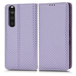 Sony Xperia 1 Iii Premium Pu Nahkainen Flip Folio Suojakotelo Magneettisesti suljettavalla Korttipaikalla