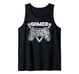 Zebra Print Gamer Video Game Controller Boys Girls Kids Tank Top