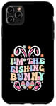 Coque pour iPhone 11 Pro Max Thème de Pâques I'm the Fishing Bunny