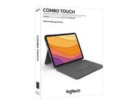 Logitech Combo Touch - Clavier et étui - avec trackpad - rétroéclairé - Apple Smart connector - QWERTY - International US - gris oxford - pour Apple 10.9-inch iPad Air (4ème génération, 5ème génération)