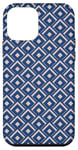 iPhone 12 mini Navy and White Geometric Art Deco Design Case