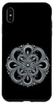 iPhone XS Max Ornate Black and Silver Floral Embroidery Design Case