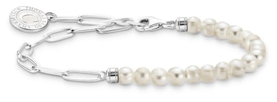 Thomas Sabo Charm Club Charmista white pearls armband A2129-158-14