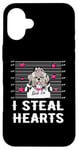 Coque pour iPhone 16 Plus Shih Tzu I Steal Hearts Valentine Dog Funny Valentines Day