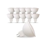 Arum Lighting - Lot de 10 Ampoules led GU5.3 MR16 12V 5W Eq 40W Température de Couleur: Blanc chaud 2700K