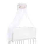 Cotton babybay® kalesje Organic Royal med sløyfe passer til alle modeller beige glitterprikker gull