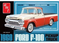 Ford F-100 Pick Up 1960 Avec Trailer Remorque Kit Plastique Modèle 1:25 A