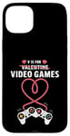 Coque pour iPhone 15 Plus V is For Video Games Gamers Couples Saint Valentin