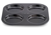 Prestige Inspire Bakeware Yorkshire Pudding Tin, 4 Cup - Black