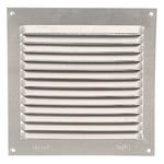 Amig - Grille de ventilation carrée en Aluminium avec moustiquaire | Grilles d'aération pour sortie d'air | Idéal pour plafonds | Dimensions : 150 x 150 mm | Couleur: Argent