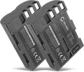 2X Batterie Remplacement en-EL3 EN-EL3e 2000mAh pour Nikon D100 D200 / D300 D300S / D50 / D70 D700 D70s / D80 D90 D900 Appareil Photo caméra Action cam accu