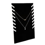 Black Flannel Necklace Pendant Chain Jewelry Bust Display Stands Hanger Hold HEN