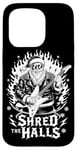 iPhone 15 Pro Shred The Halls Christmas Rocker Santa Rock Guitarist Case