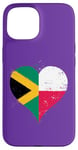 iPhone 15 Vintage Flag in Heart for Jamaica Poland A Jamaican Polish Case