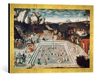 Kunst für Alle 'Encadré Image de AKG Anonymous Lucas Cranach d.Ä./la Fontaine de Jouvence/1546, d'art dans Le Cadre de Haute qualité Photos Fait Main, 60 x 40 cm, Or Raya