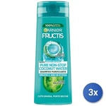 3X Fructis Shampoo 250 Ml. Pur Non-Stop Coco