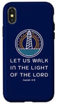 Coque pour iPhone X/XS Let Us Walk in the Light of the Lord Isaiah Verse Bible Cadeau