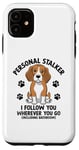 Coque pour iPhone 11 Personal Stalker Je te suis où que tu ailles Beagle