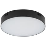 Lampe De Plafond LED Noire Ø 21 Cm Ronde H: 4 Cm Plate 4000 K 3000 Lm