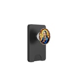 Serene Virgin Mary with Halo Spiritual Artwork PopSockets PopWallet for MagSafe